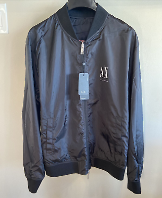 ARMANI EXCHANGE Zip-Front Reversible Bomber Jacket with ARMANI EXCHANGE Zip-Front Reversible Bomber Jacket with