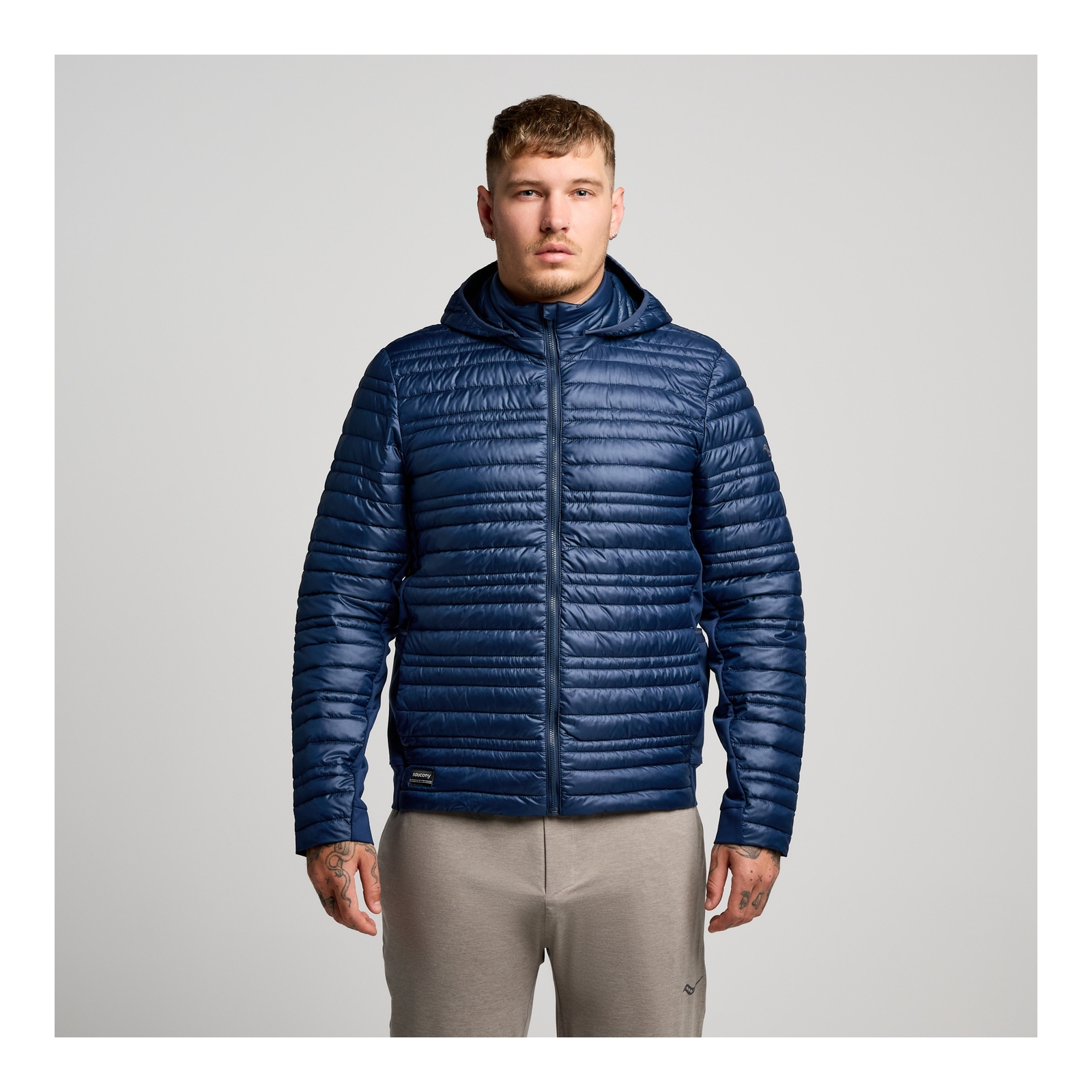 Мужская утепленная куртка Saucony Hurricane, темно-синяя одежда XL