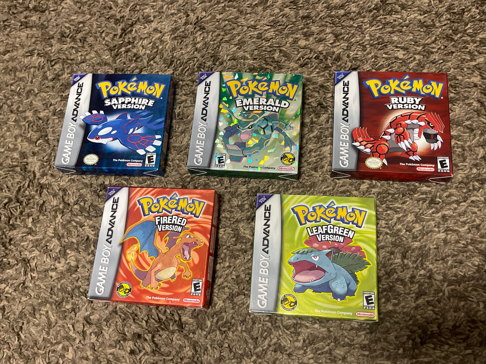 IVXCR 5 Pcs Pokemon Ruby,Emerald,Sapphire,LeafGreen,FireRed