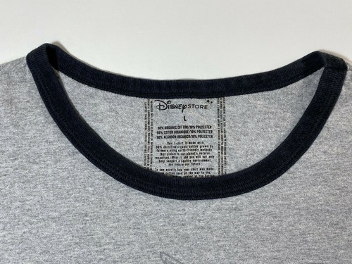 Disney Store Mickey Mouse Through The Years Sketch Ringer T-Shirt LARGE Gray - Picture 6 of 8