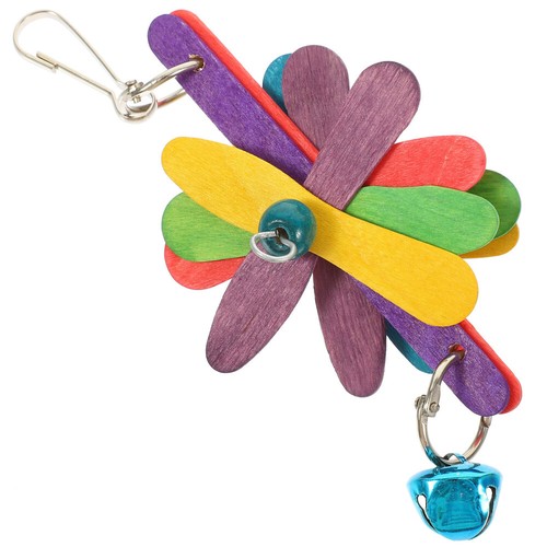 Support points de vente d'oiseau pour animaux de compagnie jouets perruche jouet pour animaux de compagnie perroquet suspendu jouet perroquet bloc de bois