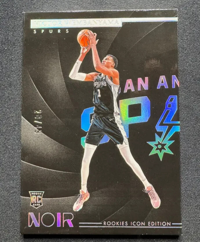 Victor Wembanyama 2023-24 Panini Noir RC Icon Edition Holo Silver 28/49 #179