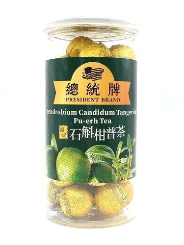 President Brand Dendrobium Candidum Tangerine Pu-erh Tea 12oz 铁皮石斛柑普洱茶 普洱 - Picture 1 of 5