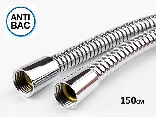 SHOWER HOSE Chrome Stainless Steel 11mm Bore Short/Long SuperLux Fast Flow WRAS - Picture 18 of 27