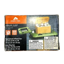 Ozark Trail 28 qt Inflatable Cooler river Float with 2 Cup Holders box damaged