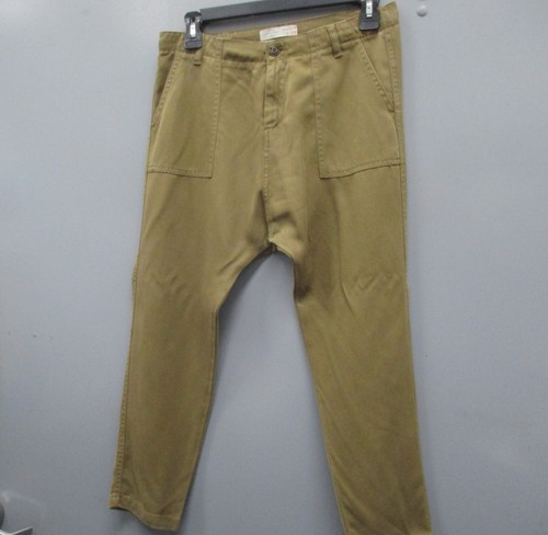 Vintage Zara Pants Size 11/12 Dark Olive Casual Collection Chino Girls Pants - Picture 2 of 8