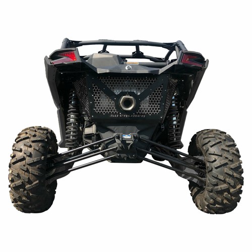Can-am X3 2016-2021+ Laser Cut Vented Steel Engine Cage Cover Black Charcoal - Foto 5 di 9