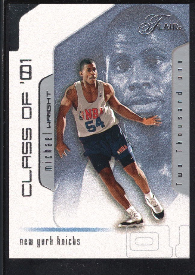 MICHAEL WRIGHT 2001/02 FLAIR #120 RC ROOKIE CARD KNICKS SP #1468/1500