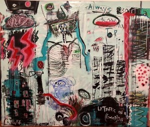 Large-Modern-Abstract-Art-Inspired-By-Basquiat-Picasso-Pollack-Banksy-Warhol