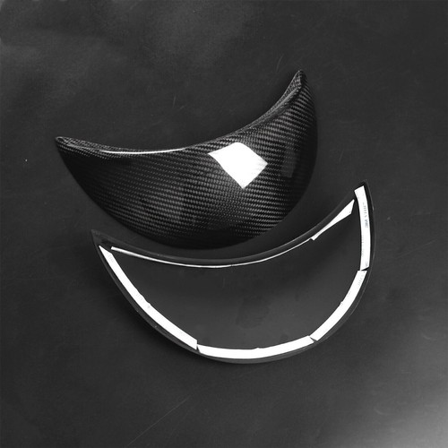 2x Carbon Fiber Car Headlight Eyebrows Eyelids Trim For VW Beetle 1998-2005 2001 - Picture 3 of 4