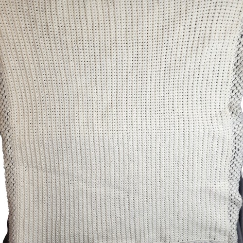 Crochet Knit Baby blanket White Afghan Made Crib Newborn Infant Lap Throw - Picture 8 of 11