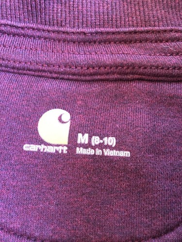 Carhartt Sweatshirt Women’s Sz M(8/10) Full Zip Up Mock Zip Sweater Sleeve Logo - Picture 9 of 13