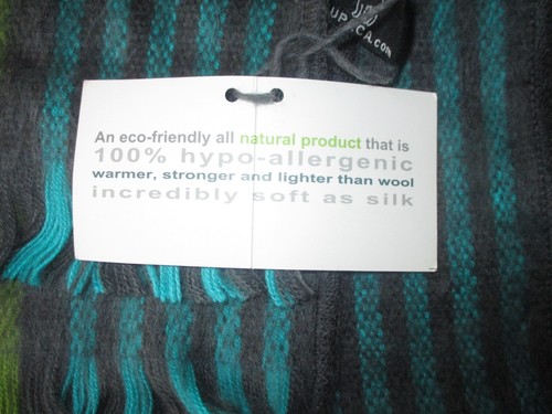 NWT New w/tags Shupaca ALPACA SCARF 76 x 12 New with Tags attached - Picture 5 of 8
