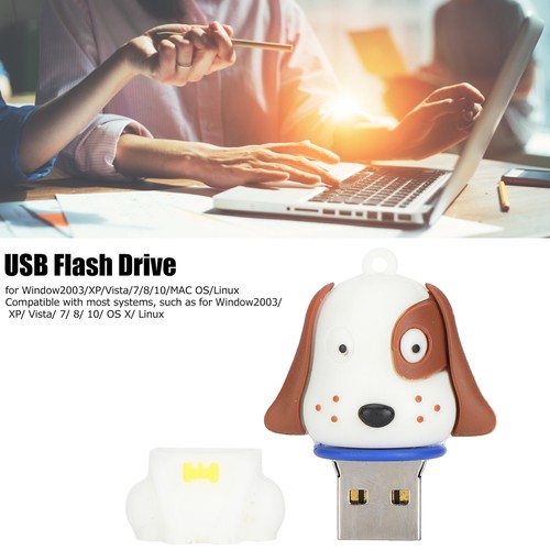 Heiß USB Flash Drive Nette Karikatur Schwarz Weiß Punkte Gesicht Hund Form - Bild 32 von 40