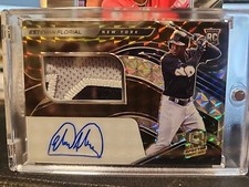 2021 Panini Spectra - Gold Rookie Jersey Autographs #103 Estevan Florial /10 RC