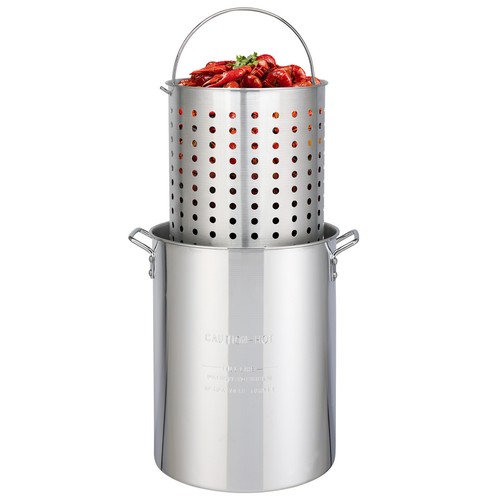 Juego de Freidora de Pescado de Pavo con Olla de Aluminio de 30 Qt y 10 Qt Cocina de Gas Propano Exterior - Imagen 9 de 24