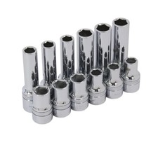 13 pc Xi -On 1/2" Drive Shallow Deep Socket Set - Nut & Bolt Extractor 3 - 13mm