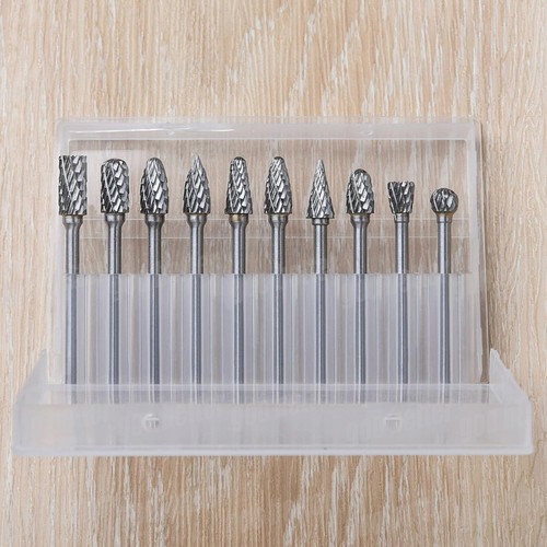 1/8'' Double Cut Tungsten Steel Carbide Rotary Burr Die Grinder Shank Bit Set US - Picture 13 of 16