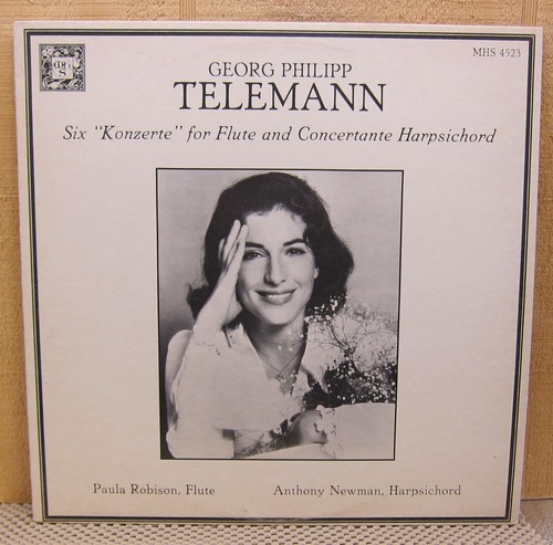 Telemann Six Konzerte For Flute and Concertante Harpsichord - Robison, Newman - Imagen 1 de 3