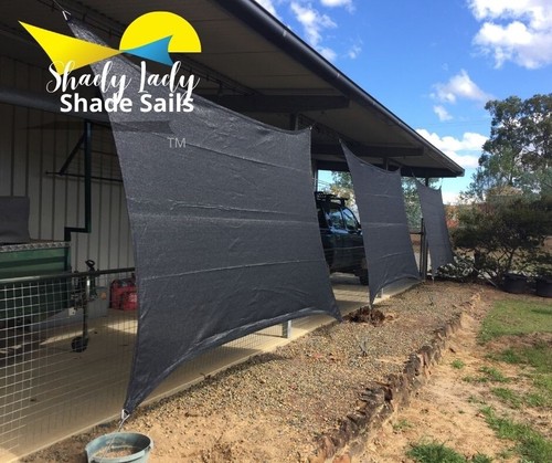 95% UV 2.5 x 3m BLACK Shade Sail Sun Heavy Duty 280GSM BLK 2.5x3m 5 Year UV - Picture 9 of 23