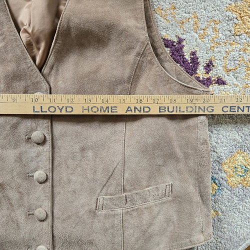 LL Bean Suede Leather Vest Men's Large - Picture 4 of 7