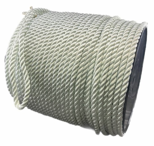 16mm White 3st Nylon Rope x 55m Anchor Rope On A Reel With 12 Inch Soft Eye - Picture 4 of 6