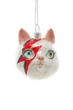 MEOWIE BOWIE David Bowie Cat Glass Christmas Ornament, by Cody Foster