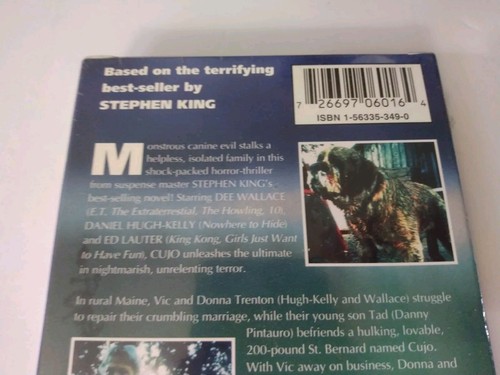 Stephen King's Cujo Horror VHS 1994 Republic Pictures New Factory Sealed  - Bild 5 von 7