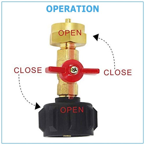 Propane Adapter Regulator Valve Refill Lp Gas 1 Lb Cylinder Tank QCC1 Coupler - Picture 2 of 8