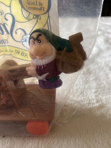 NEW McDonalds Happy Meal Toy Snow White Seven Dwarfs Happy And Grumpy Vintage - Picture 2 of 4