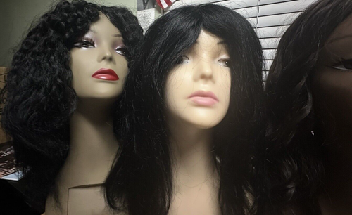 Five Female mannequin 19" head with hair for display  Pre-Owned   Free Shipping - Picture 6 of 11