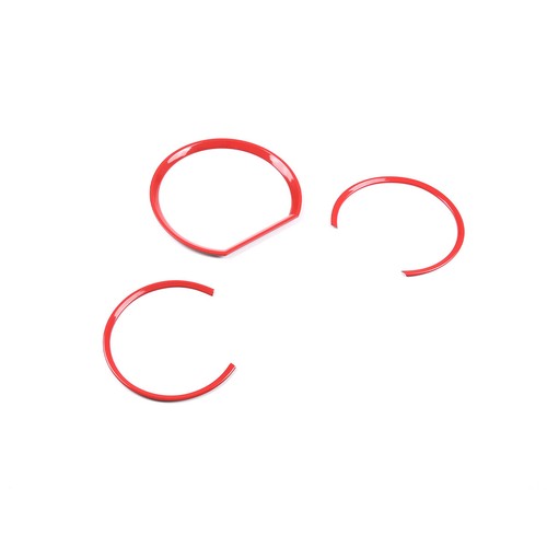 Anillo de ajuste de tablero de instrumentos de acero inoxidable rojo 3 piezas para Toyota Tacoma 2005-2014 - Imagen 11 de 12
