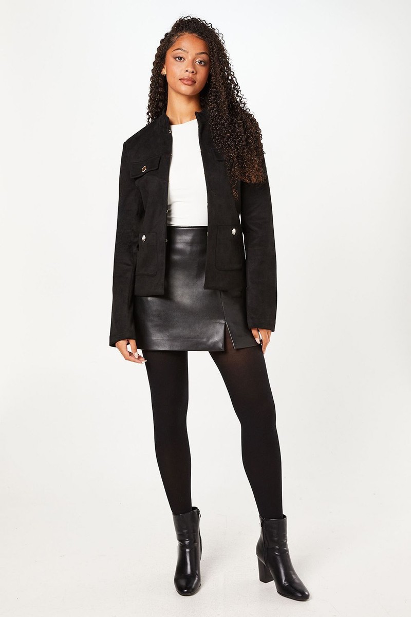 Black casual coat women's sale