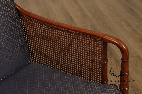 Hickory Chair Faux Bamboo and Caned Armchair and Ottoman - Picture 9 of 19