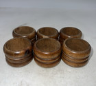 Vintage Wood Napkin Rings Brown Size 2" 6 Piece Round Shape Home Decoration