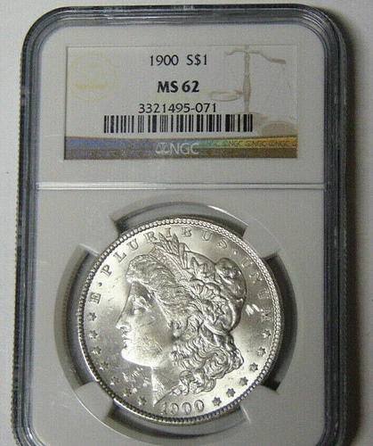 NGC MS62 1900 Morgan Silver Dollar Philadelphia Mint #3321495-071