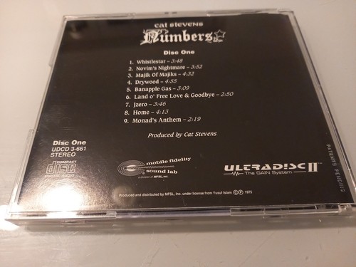 MFSL 24 k GOLD CD CAT STEVENS NUMBERS mit ORIGINAL LIFT LOCK near Mint - Bild 3 von 8