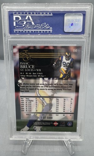 Isaac Bruce 2000 Collector's Edge Uncirculated /5000 PSA 10 LA ST. Louis Rams - Picture 2 of 2