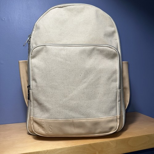 Beis The Travel Backpack In Beige Canvas - Picture 10 of 15