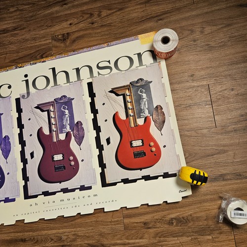 Póster promocional Eric Johnson Ah vía Musicom 36x24 vintage 1990 Capitol Records - Imagen 2 de 7