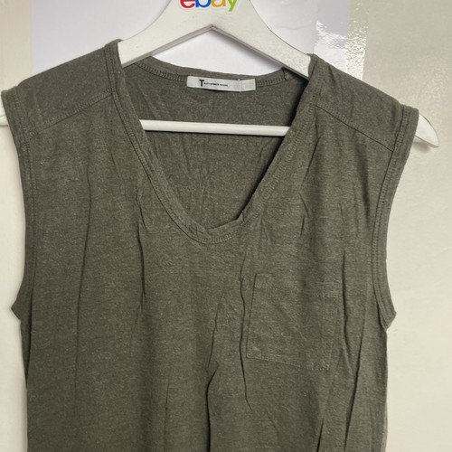 Alexander Wang Tank Top Size XS Sleeveless Green 100% Rayon Solid - Bild 2 von 8