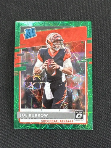 2020 Panini Donruss Optic Joe Burrow Rated Rookie Green Velocity Prizm SSP RC