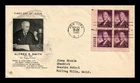DR JIM STAMPS US ALFRED E SMITH FDC SCOTT 937 PLATE BLOCK ARTCRAFT COVER