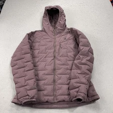 Mountain Hardwear Jacket Womens Large Purple Super DS Stretchdown Hooded Puffer