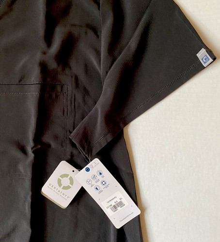 New Cherokee womens scrub top Size 3XL Black In Color V Neck - Picture 3 of 7