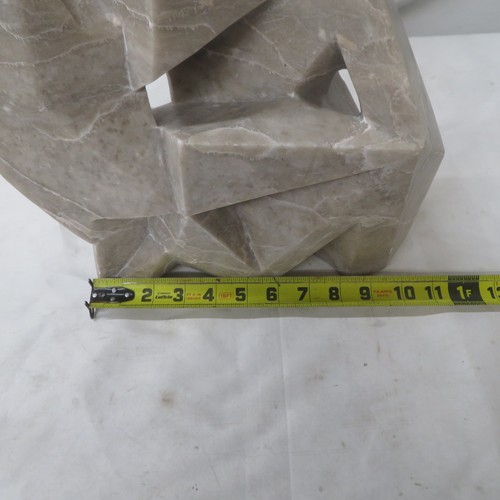 Scultura astratta modernista in marmo massello 25 libbre - Foto 10 di 15