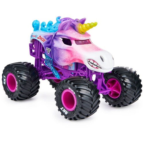 , Monster Truck oficial Sparkle Smash, vehículo fundido a presión de coleccionista, escala 1:24 - Imagen 2 de 6