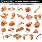 Pour KTM SX XC 250 300 2023-2024 NICECNC Kit carrosserie moteur repose-pieds béquille