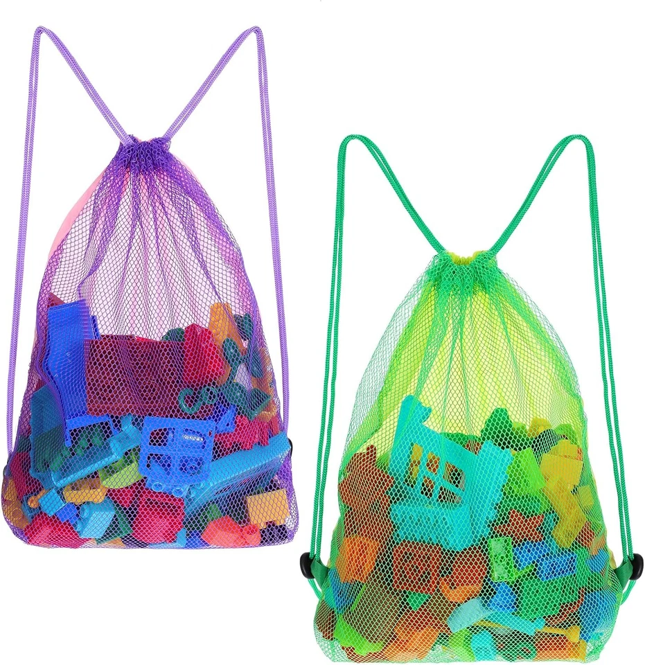 Netztasche Sandspielzeug 2 Stück Sandspielzeug Tasche 40 X 32 Cm Strand - Bild 1 von 4