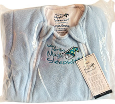 Baby Merlins Magic Sleepsuit Light Blue Swaddle Transition Fleece 3 to 6 Months